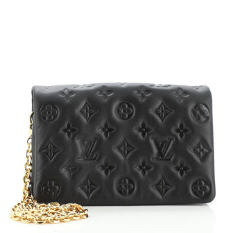 Louis Vuitton Coussin Pochette Monogram Embossed Lambskin