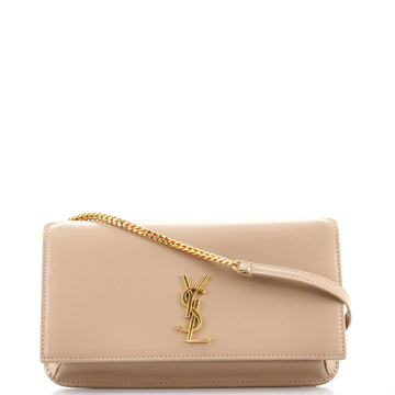 Saint Laurent Classic Monogram Phone Holder Shoulder Bag Leather