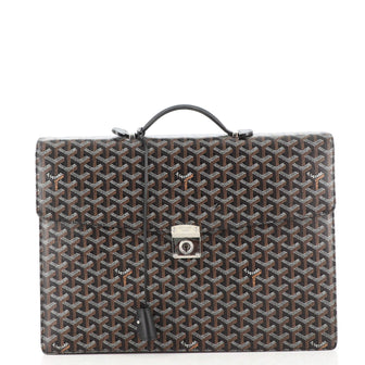 Goyard, Bags, Goyard Serviette Chypre Briefcase Coated Canvas Black