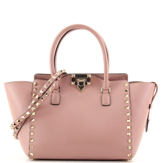 Valentino Rockstud Tote Rigid Leather Small