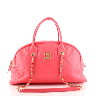 Chanel Convertible Bowler Bag Quilted Calfskin