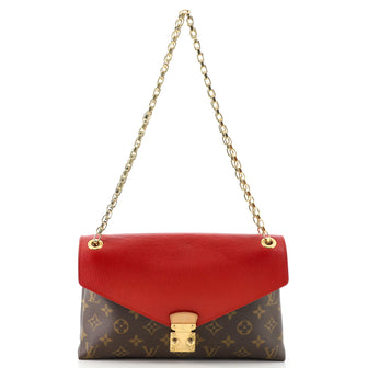 Louis Vuitton Pallas Chain Shoulder Bag Monogram Canvas and Calfskin