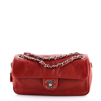 Chanel Baseball Spirit Flap Bag Perforated Leather Medium