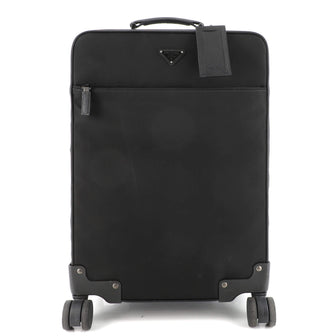 Prada Trolley Rolling Luggage Tessuto and Saffiano Leather
