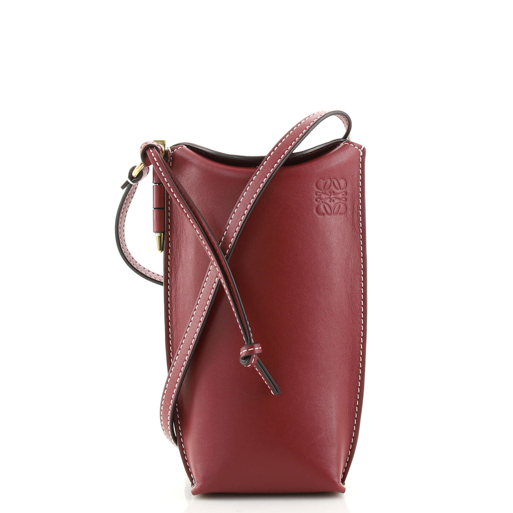 Loewe Gate Pocket Crossbody Bag Leather Red 140133166