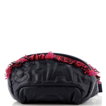 Chanel Coco Neige Waist Bag Embossed Nylon with Tweed
