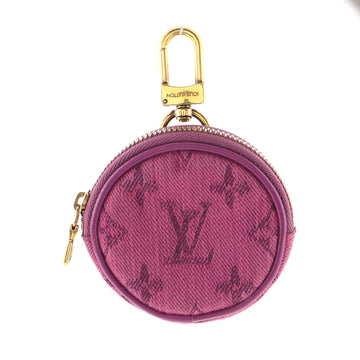 Louis Vuitton Round Bag Charm and Key Holder Monogram Denim