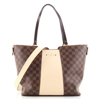 Louis Vuitton Jersey Handbag Damier with Leather