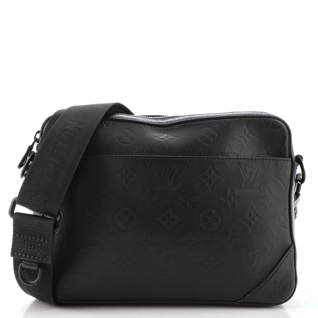 Louis+Vuitton+Duo+Messenger+Bag+Black+Leather for sale online