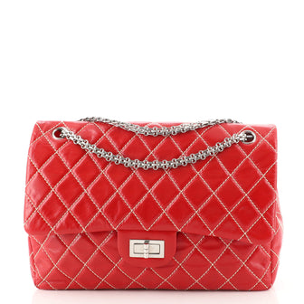 Chanel Surpique Reissue 2.55 Flap Bag Quilted Glazed Calfskin 227