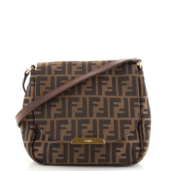 Fendi Flap Crossbody Bag Zucca Canvas Small