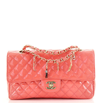 Chanel CC Charms Flap Bag Quilted Patent Medium