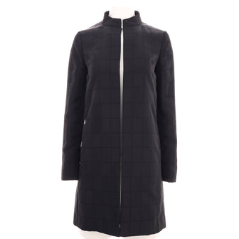 Chanel Women's Vintage Square Quilt Long Coat Nylon