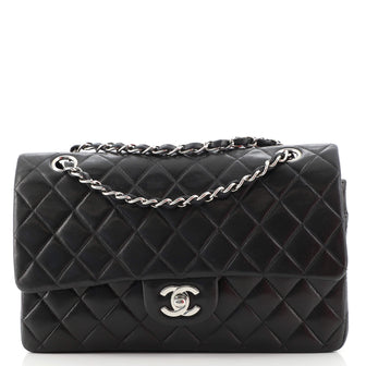 Chanel Vintage Classic Double Flap Bag Quilted Lambskin Medium