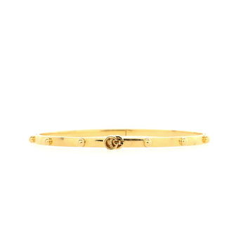 Gucci GG Running Bangle Bracelet 18K Yellow Gold Slim
