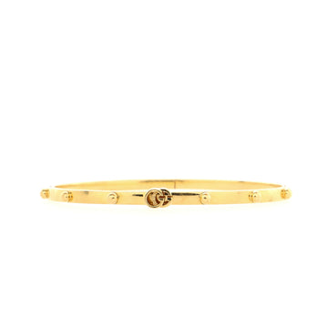 Gucci GG Running Bangle Bracelet 18K Yellow Gold Slim