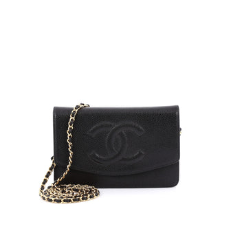 Chanel Timeless Wallet on Chain Caviar Black