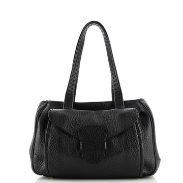 Prada Vintage Front Pocket Shoulder Bag Leather Medium