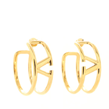 Valentino VLogo Hoop Earrings Metal Large
