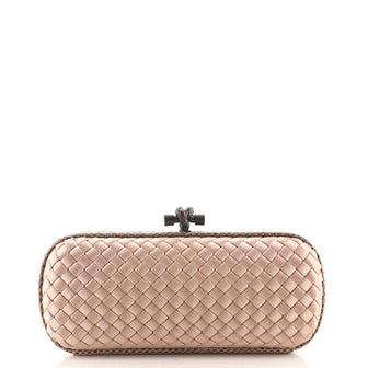 Bottega Veneta Box Knot Clutch Intrecciato Satin Long