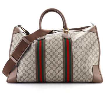 Gucci Ophidia Carry On Duffle Bag GG Coated Canvas Large