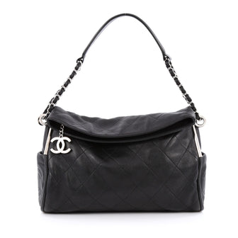 Chanel Ultimate Soft Hobo Quilted Leather Medium Black