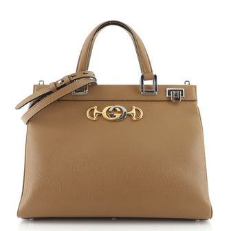 Gucci Zumi Top Handle Bag Leather Medium