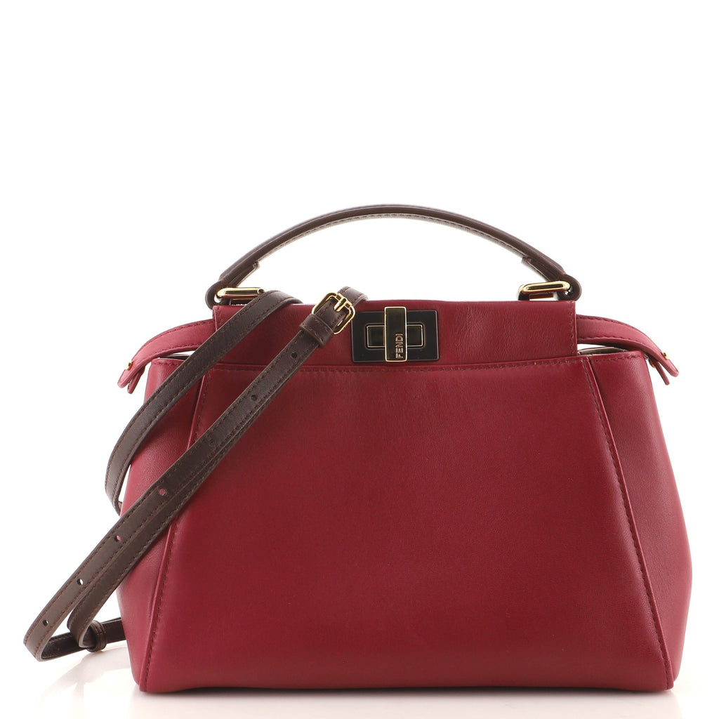 Fendi Peekaboo Bag Leather Mini Red 1402843