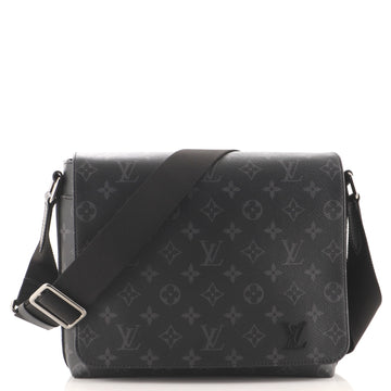 Louis Vuitton District Messenger Bag Monogram Eclipse Canvas PM