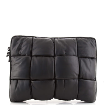 Bottega Veneta Laptop Pouch Padded Maxi Intrecciato Leather