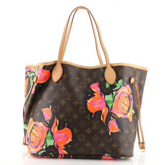 Louis Vuitton Neverfull Tote Limited Edition Monogram Roses MM