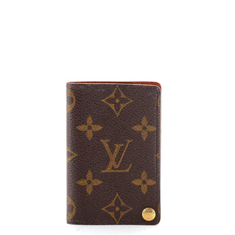 Louis Vuitton Porte Cartes Pression Card Case Monogram Canvas