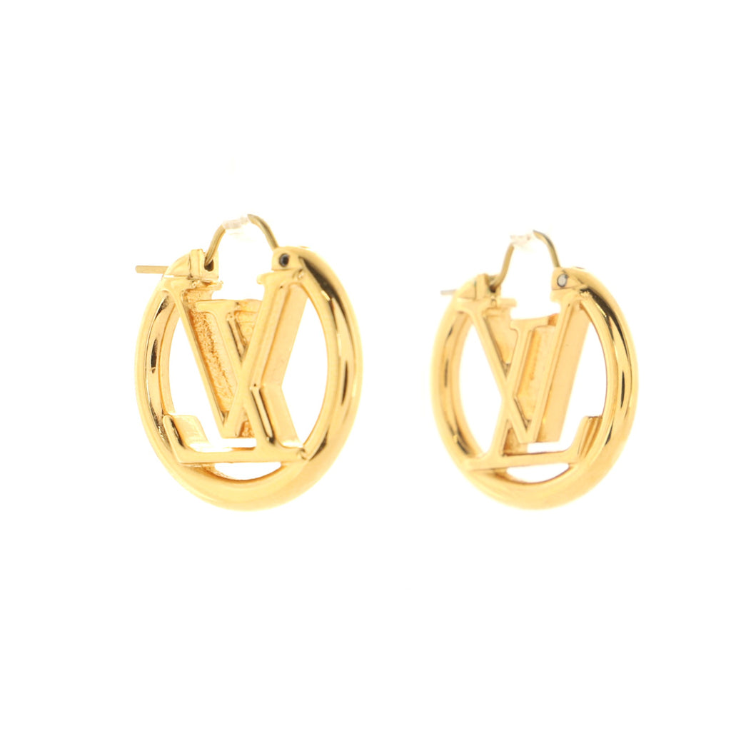 Louis Vuitton Louise Hoop Earrings Metal Gold 1403721