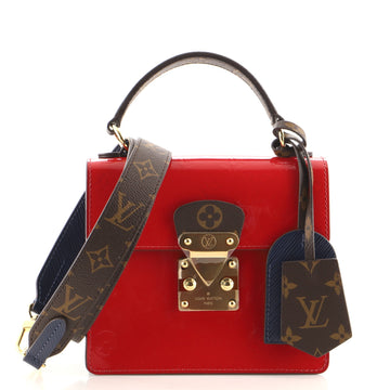 Louis Vuitton Spring Street NM Handbag Monogram Vernis with Monogram Canvas and Epi Leather