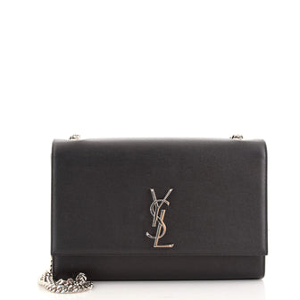 Saint Laurent Classic Monogram Crossbody Bag Grainy Leather Large