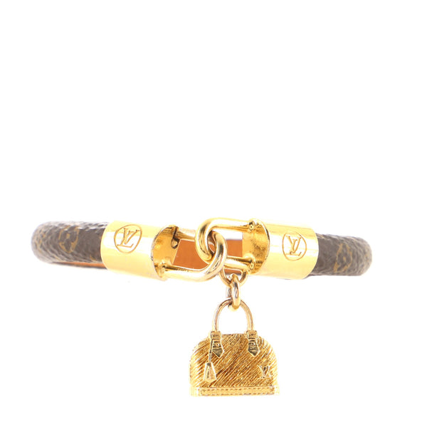 Louis Vuitton Alma Bracelet Monogram Canvas and Metal Brown 926501