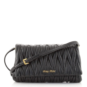 Miu Miu Flap Crossbody Bag Matelasse Leather Small