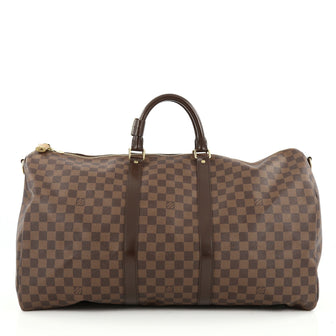 Louis Vuitton Keepall Bandouliere Bag Damier 55 Brown