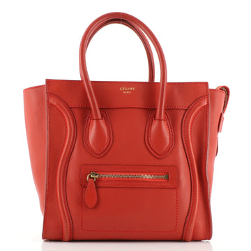 Celine Luggage Bag Smooth Leather Micro