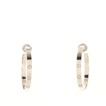 Cartier Love Hoop Earrings 18K White Gold Large