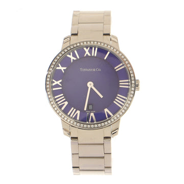 Tiffany & Co. Atlas 2-Hand Quartz Watch Stainless Steel with Diamond  Bezel 31