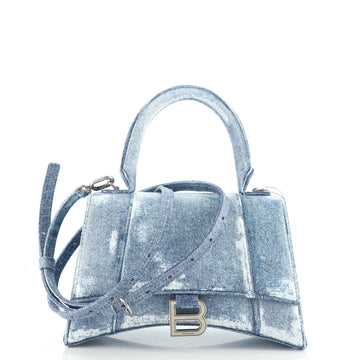 Balenciaga Hourglass Top Handle Bag Printed Leather Small