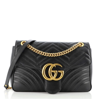 Gucci GG Marmont Flap Bag Matelasse Leather Medium