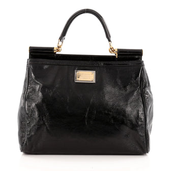 Dolce & Gabbana Miss Sicily Convertible Tote Patent Large