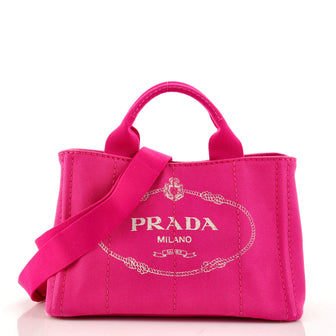 Prada Canapa Convertible Tote Canvas Mini