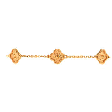 Van Cleef & Arpels Sweet Alhambra 6 Motifs Bracelet 18K Rose Gold