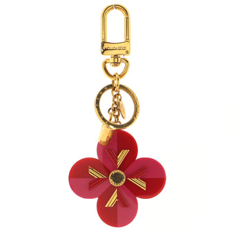 Louis Vuitton Flower and V Key Holde Leather and Metal