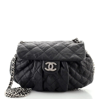 Chanel Chain Around Flap Bag Quilted Leather Medium