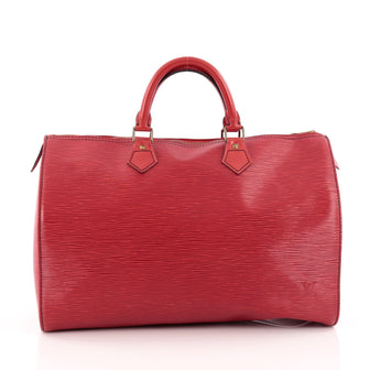 Louis Vuitton, Bags, Red Epi Speedy 35