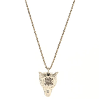 Gucci Anger Forest Animal Pendant Necklace Sterling Silver